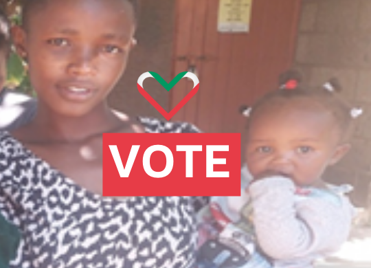 Nancy and her little girl need your vote